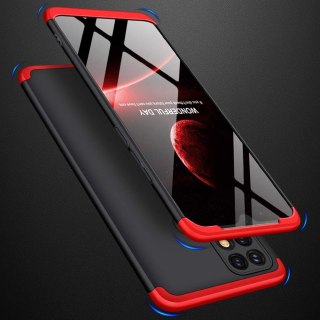 ETUI BUMPER DO OPPO A15/A15s 6.52" CASE CZARNY CZERWONY MATOWY WZMOCNIONY