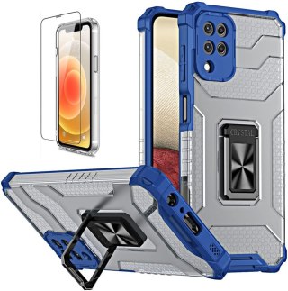 ETUI CASE DO SAMSUNG GALAXY A12 5G BEZBARWNE PLECKI FIOLETOWA RAMKA +RING