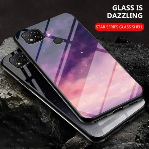 ETUI DO XIAOMI REDMI 9C CASE SILIKONOWY SZKLANY ZACHÓD SŁOŃCA CHMURY