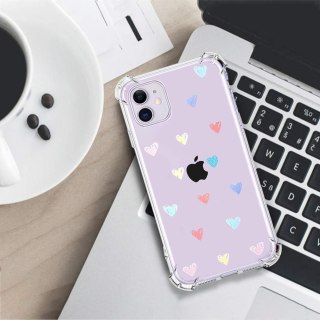 ETUI POKROWIEC DO APPLE IPHONE 12 PRO MAX SILIKONOWE BEZBARWNE PLECKI SERCE