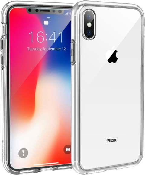 ETUI POKROWIEC DO APPLE IPHONE X CASE SILIKONOWE SOLIDNE BEZBARWNE PLECKI