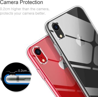 ETUI POKROWIEC DO APPLE IPHONE XR 6.06 BEZBARWNE PLECKI +3x SZKŁO HARTOWANE