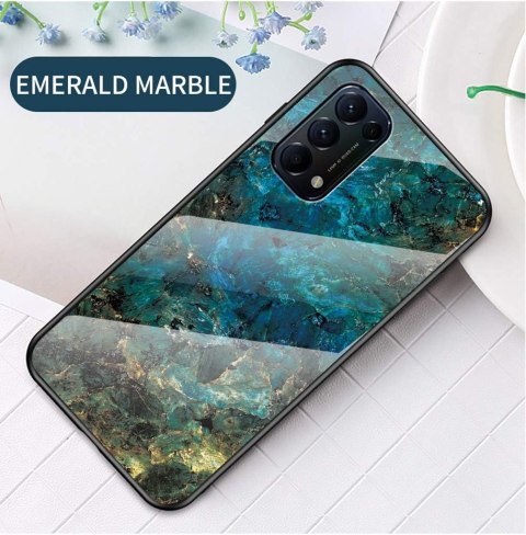 ETUI POKROWIEC DO OPPO FIND X3 LITE 5G ZIELONE MARMURKOWE SOLIDNE PLECKI