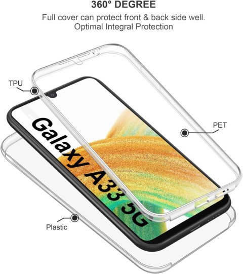 ETUI POKROWIEC DO SAMSUNG GALAXY A33 5G SILIKONOWA BEZBARWNA RAMKA BUMPER