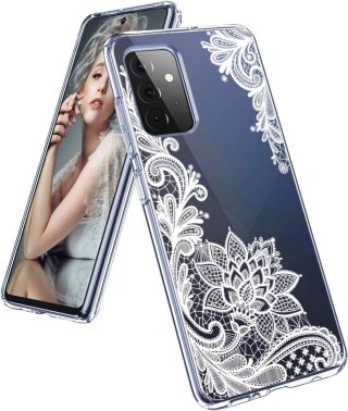 ETUI POKROWIEC DO SAMSUNG GALAXY A72 SILIKONOWE BEZBARWNE PLECKI ZE WZOREM