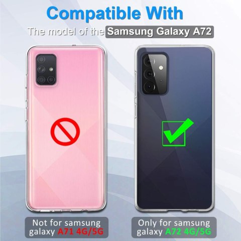 ETUI POKROWIEC DO SAMSUNG GALAXY A72 SILIKONOWE BEZBARWNE PLECKI ZE WZOREM