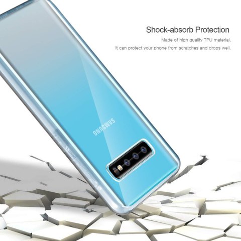 ETUI POKROWIEC DO SAMSUNG GALAXY S10+ SILIKONOWA BEZBARWNA RAMKA SM-G975