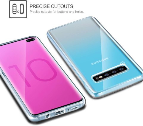 ETUI POKROWIEC DO SAMSUNG GALAXY S10+ SILIKONOWA BEZBARWNA RAMKA SM-G975