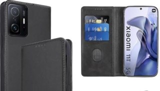 ETUI POKROWIEC XIAOMI MI 11T 5G/MI 11T PRO 5G CZARNY ZAMYKANY Z KLAPKĄ