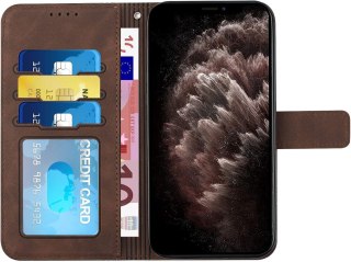 ETUI SAMSUNG GALAXY A03 BRĄZOWY CASE ZAMYKANY Z KLAPKĄ EKOSKÓRA