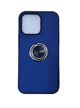 ETUI SILIKONOWE DO APPLE IPHONE 13 PRO 6.1" GRANATOWE +RING UCHWYT A2483