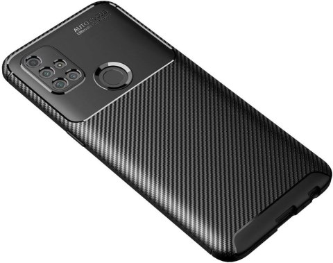 ETUI SILIKONOWE DO ONEPLUS NORD N10 5G CASE CZARNY CARBON OCHRONA APARATU