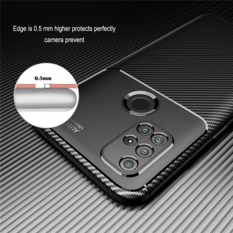 ETUI SILIKONOWE DO ONEPLUS NORD N10 5G CASE CZARNY CARBON OCHRONA APARATU