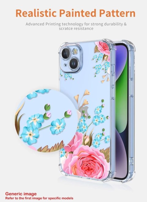 ETUI SILIKONOWE DO SAMSUNG GALAXY A04 CASE TRANSPARENTNY KWIATY PIWONIE