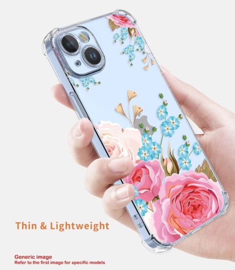 ETUI SILIKONOWE DO SAMSUNG GALAXY A04 CASE TRANSPARENTNY KWIATY PIWONIE