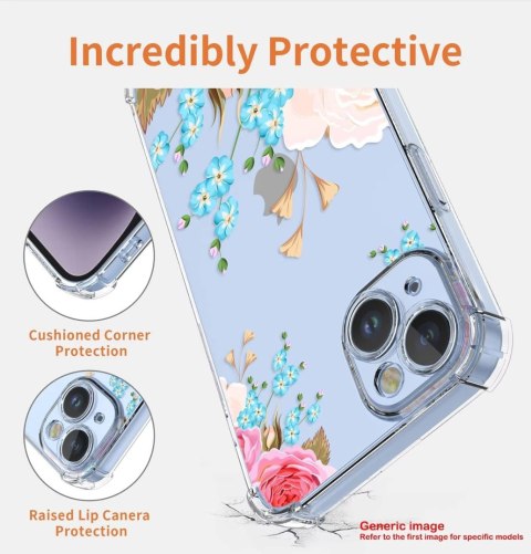 ETUI SILIKONOWE DO SAMSUNG GALAXY A04 CASE TRANSPARENTNY KWIATY PIWONIE