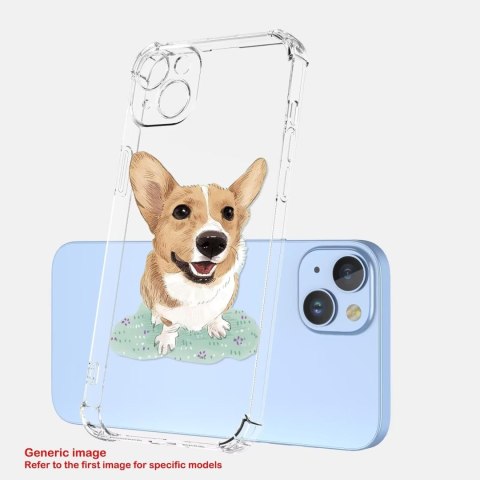 ETUI SILIKONOWE DO SAMSUNG GALAXY A04 CASE TRANSPARENTNY Z PIESKIEM CORGI