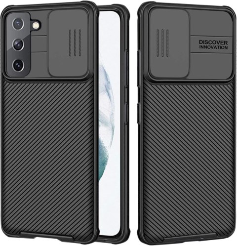 ETUI SILIKONOWE DO SAMSUNG GALAXY S21 5G 6.20" CZARNE + OCHRONA OBIEKTYWÓW