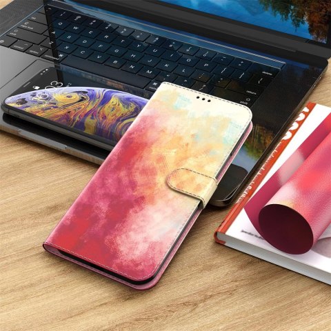 ETUI Z KLAPKĄ DO TELEFONU XIAOMI POCO M3 CASE Z EKOSKÓRY ŻÓŁTY CZERWONY