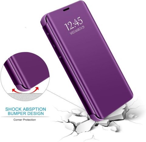 ETUI Z KLAPKĄ HUAWEI P30 PRO 6.47"FIOLETOWE PURPLE MIRROR SMART VIEW