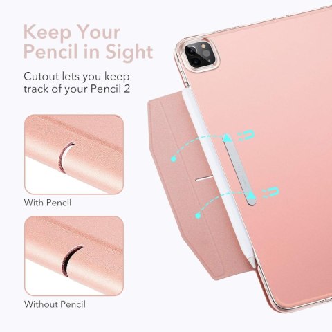 ETUI Z KLAPKĄ TABLET APPLE IPAD PRO 11' 3-GEN 2021 CASE RÓŻOWY ROSE GOLD