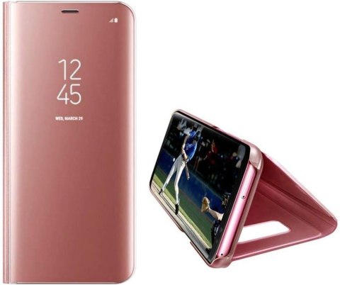 ETUI Z LUSTRZANĄ KLAPKĄ SAMSUNG GALAXY M31 6.40" CASE RÓŻOWY ROSE GOLD