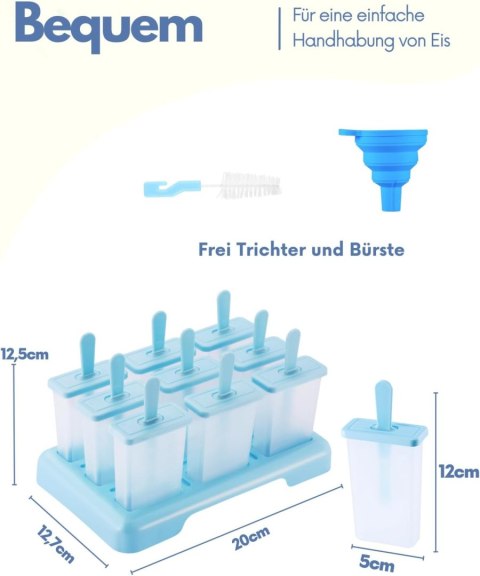 FOREMKI DO LODÓW NA PATYKU 9szt ZESTAW DOMOWE LODY SORBET FORMA PATYCZKI