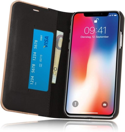 ZAMYKANE ETUI POKROWIEC APPLE IPHONE XR 6.06 CASE Z KLAPKĄ BRĄZOWY DREWNO