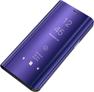 ZAMYKANE ETUI POKROWIEC SAMSUNG GALAXY M31S LUSTRZANY FIOLETOWY Z KLAPKĄ