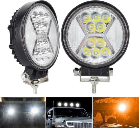 2x REFLEKTOR LAMPA LED 4" 36W 12V OFFROAD 4x4 IP67 6000K