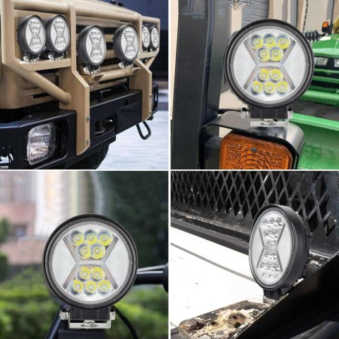 2x REFLEKTOR LAMPA LED 4" 36W 12V OFFROAD 4x4 IP67 6000K