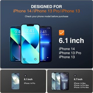 2x SZKŁO HARTOWANE APPLE IPHONE 13/13 PRO WYSOKA OCHRONA +RAMKA MONTAŻOWA