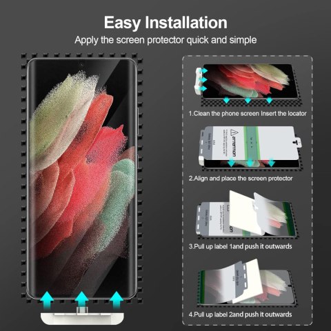 3x FOLIA OCHRONNA DO SAMSUNG GALAXY S21 ULTRA 6.80" ŁATWY MONTAŻ