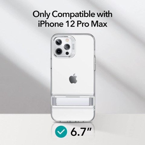 ETUI APPLE IPHONE 12 PRO MAX 6.7" PLECKI SILIKONOWE PRZEZROCZYSTE Z NÓŻKĄ