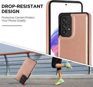 ETUI DO SAMSUNG GALAXY A53 5G CASE RÓŻOWY PLECKI PORTFEL Z KLAPKĄ EKOSKÓRA