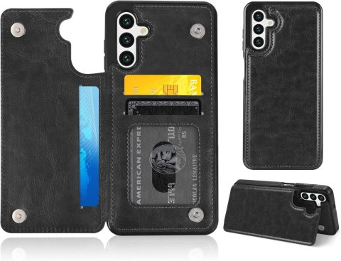 ETUI DO SAMSUNG GALAXY A53 5G CASE Z KLAPKĄ CZARNY PLECKI PORTFEL EKOSKÓRA