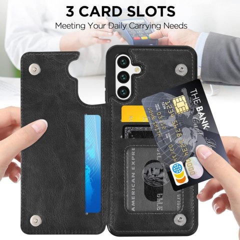 ETUI DO SAMSUNG GALAXY A53 5G CASE Z KLAPKĄ CZARNY PLECKI PORTFEL EKOSKÓRA