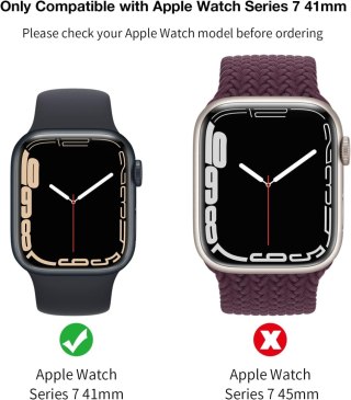 ETUI OCHRONNE NA ZEGAREK APPLE WATCH SERIES 7 41mm BEZBARWNE 2 SZTUKI