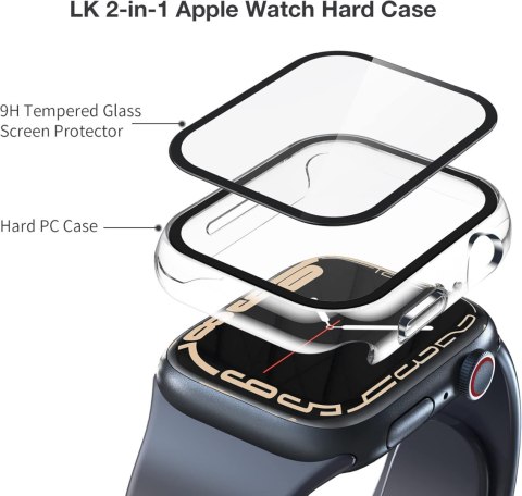 ETUI OCHRONNE NA ZEGAREK APPLE WATCH SERIES 7 41mm BEZBARWNE 2 SZTUKI