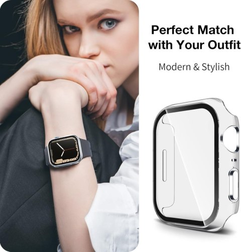 ETUI OCHRONNE NA ZEGAREK APPLE WATCH SERIES 7 41mm BEZBARWNE 2 SZTUKI