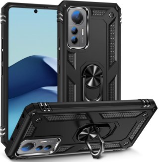 ETUI PANCERNE DO XIAOMI 12 6.28" CASE CZARNY MILITARNY +2x FOLIA NA APARAT