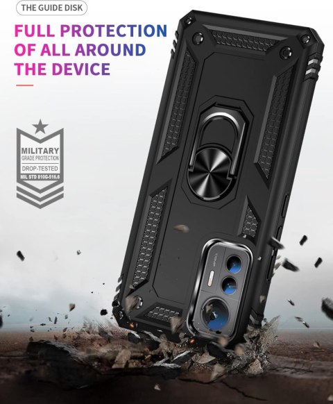 ETUI PANCERNE DO XIAOMI 12 6.28" CASE CZARNY MILITARNY +2x FOLIA NA APARAT