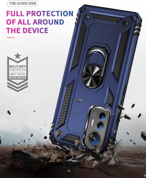 ETUI PANCERNE DO XIAOMI 12 CASE GRANATOWY MILITARNY +2x FOLIA NA APARAT