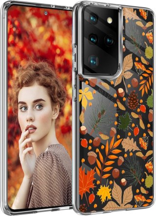 ETUI SAMSUNG GALAXY S21 ULTRA PLECKI CASE SILIKONOWY PRZEZROCZYSTY LISTKI