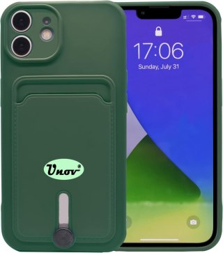 ETUI SILIKONOWE APPLE IPHONE 11 6.1" ZIELONE +MIEJSCE NA KARTY PORTFEL