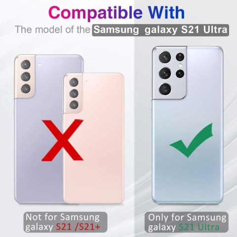 ETUI SILIKONOWE BEZBARWNE SAMSUNG GALAXY S21 ULTRA FIOLETOWY ŁAPACZ SNÓW