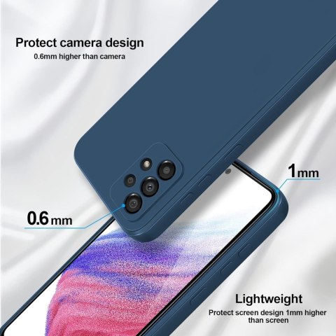 ETUI SILIKONOWE DO SAMSUNG GALAXY A53 5G CASE GRANATOWY MATOWY LEKKI