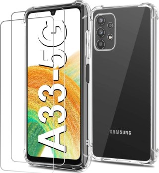 ETUI SILIKONOWE SAMSUNG GALAXY A33 5G SILIKONOWE +2X SZKŁO HARTOWANE