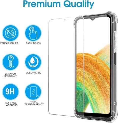 ETUI SILIKONOWE SAMSUNG GALAXY A33 5G SILIKONOWE +2X SZKŁO HARTOWANE