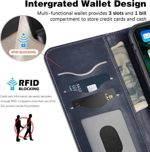 ETUI Z KLAPKĄ APPLE IPHONE 12/12 PRO 6.1" CASE GRANATOWY Z EKOSKÓRY PORTFEL ETUI Z KLAPKĄ APPLE IPHONE 12/12 PRO 6.1" CASE GRANATOWY Z EKOSKÓRY PORTFEL